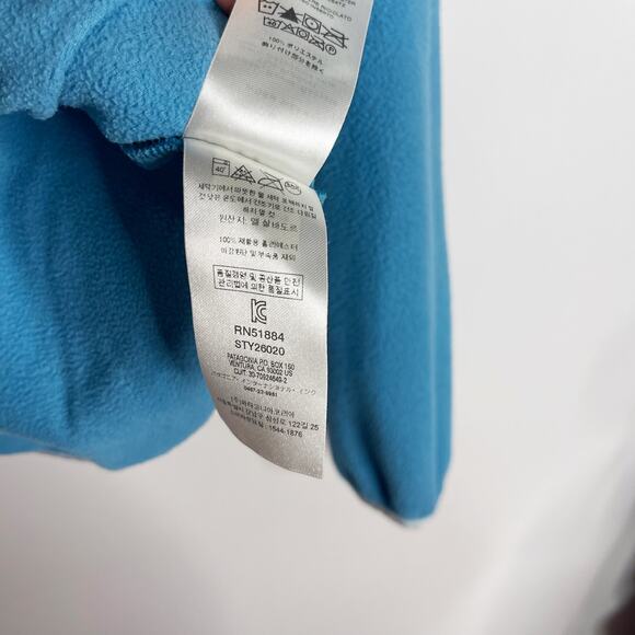 Patagonia Womens XSmall XS Mako Blue Micro D Fleece Snap T Pullover Sweatshirt - Picture 11 of 11